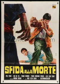 7t852 BLOODY FIGHT Italian 1p 1973 Xue Dou, Lin Shen, great Renato Casaro kung fu art!