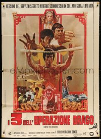 7t785 ENTER THE DRAGON Italian 1p 1973 Bruce Lee kung fu classic, the movie that made him a legend!