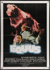 7t784 EQUUS Italian 1p 1978 Richard Burton, Sidney Lumet, different image with horse head!