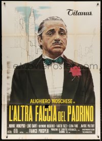 7t771 FUNNY FACE OF THE GODFATHER Italian 1p 1973 comic parody of Coppola's Godfather, great art!
