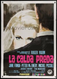 7t767 GAME IS OVER Italian 1p 1966 Roger Vadim's La Curee, Sandro Symeoni art of Jane Fonda!