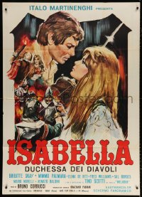 7t728 ISABELLA DUCHESS OF THE DEVILS Italian 1p 1969 Brigitte Skay, great romantic medieval art!
