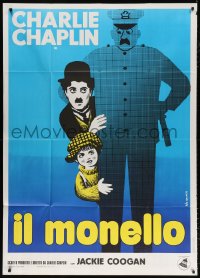 7t721 KID Italian 1p R1960s different Leo Kouper artwork of Charlie Chaplin & Jackie Coogan!