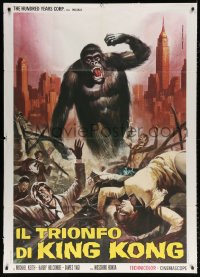 7t718 KING KONG VS. GODZILLA Italian 1p 1973 different art of just the ape by Piovano!