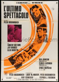 7t705 LAST PICTURE SHOW Italian 1p 1972 Peter Bogdanovich, Bridges, Burstyn, different Brini art!
