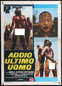 7t704 LAST SAVAGE Italian 1p 1978 Addio ultimo uomo, bizarre mondo documentary, naked natives, rare!