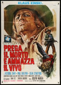7t586 TO KILL A JACKAL Italian 1p 1971 spaghetti western art of Klaus Kinski by Renato Casaro!