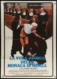 7t578 TRUE STORY OF THE NUN OF MONZA Italian 1p 1980 disturbing image of nun stripped in church!