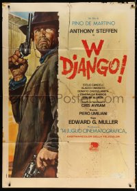 7t570 VIVA DJANGO Italian 1p 1971 spaghetti western art of Anthony Steffen as Django!