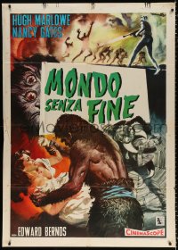 7t559 WORLD WITHOUT END Italian 1p R1960s CinemaScope's 1st sci-fi thriller, different Ciriello art!
