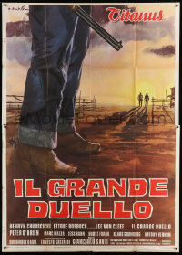 7t485 GRAND DUEL Italian 2p 1973 Il Grande Duello, spaghetti western art by Averardo Ciriello!