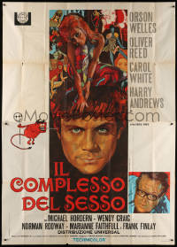7t474 I'LL NEVER FORGET WHAT'S'ISNAME Italian 2p 1968 Iaia art of Orson Welles, Reed & Carol White!