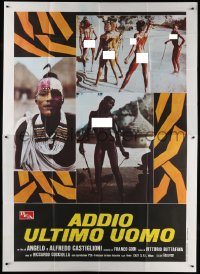 7t457 LAST SAVAGE Italian 2p 1978 Addio ultimo uomo, bizarre mondo documentary with naked natives!