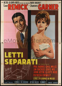 7t391 WHEELER DEALERS Italian 2p 1964 Enzo Nistri art of James Garner & sexy Lee Remick, rare!