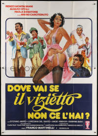 7t389 WHERE CAN YOU GO WITHOUT THE LITTLE VICE? Italian 2p 1971 art of sexy half-naked woman!