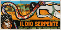 7t382 IL DIO SERPENTE Italian billboard poster 1970 The Serpent God, Manfredo art, very rare!
