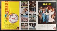 7t026 HAIR 1-stop poster 1979 Milos Forman musical, Treat Williams, different Bob Peak art!