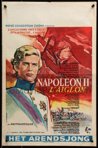 7w395 NAPOLEON 2 Belgian 1961 art of Bernard Verley as Claude Boissol's Napoleon II!