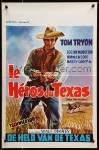 7w434 TEXAS JOHN SLAUGHTER Belgian 1959 Coppel artwork of cowboy Tom Tryon!