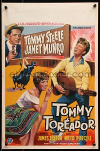 7w438 TOMMY THE TOREADOR Belgian 1959 Tommy Steele with guitar, Janet Munro, bullfighting!