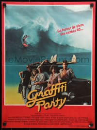 7w458 BIG WEDNESDAY French 16x21 1978 John Milius classic surfing movie, great image of surfers!