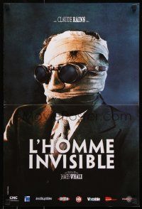 7w500 INVISIBLE MAN French 16x24 R2000s James Whale, H.G. Wells, completely different close-up!