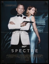 7w540 SPECTRE French 16x21 2015 Daniel Craig as James Bond & Lea Seydoux with villain background!