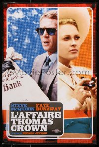 7w546 THOMAS CROWN AFFAIR French 16x24 R2000s different image of Steve McQueen & sexy Faye Dunaway!