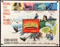 7w002 3 WORLDS OF GULLIVER 1/2sh 1960 Ray Harryhausen fantasy classic, art of giant Kerwin Mathews!