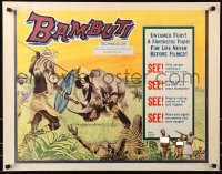 7w026 BAMBUTI 1/2sh 1959 untamed Africa, a fantastic fight for life never before filmed!