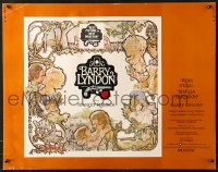 7w030 BARRY LYNDON 1/2sh 1975 Stanley Kubrick, Ryan O'Neal, colorful art of cast by Gehm!