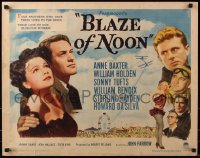 7w044 BLAZE OF NOON style B 1/2sh 1947 circus stunt pilot William Holden & sexy Anne Baxter!