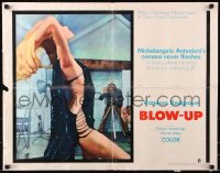 7w047 BLOW-UP 1/2sh 1967 Michelangelo Antonioni, David Hemmings photographs Verushka, ultra-rare!