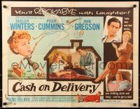 7w061 CASH ON DELIVERY style A 1/2sh 1956 Shelley Winters, Peggy Cummins, you'll rockabye w/laughter