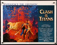 7w070 CLASH OF THE TITANS 1/2sh 1981 Ray Harryhausen, fantasy art by Greg & Tim Hildebrandt!