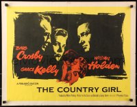 7w071 COUNTRY GIRL style A 1/2sh 1954 Grace Kelly, Bing Crosby, William Holden, by Clifford Odets!