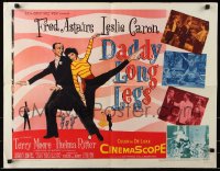 7w077 DADDY LONG LEGS 1/2sh 1955 art of Fred Astaire in formal wear dancing w/Leslie Caron!