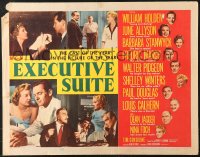 7w103 EXECUTIVE SUITE style A 1/2sh 1954 William Holden, Barbara Stanwyck, Fredric March, Allyson!