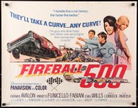 7w110 FIREBALL 500 1/2sh 1966 Frankie Avalon & sexy Annette Funicello, cool stock car racing art!