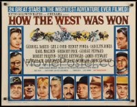 7w146 HOW THE WEST WAS WON style B 1/2sh 1964 John Ford epic, Reynolds, Gregory Peck & all-star cast