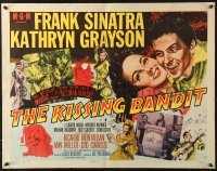 7w175 KISSING BANDIT style B 1/2sh 1948 art of Frank Sinatra playing guitar & romancing Kathryn Grayson!