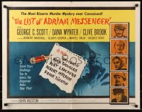 7w193 LIST OF ADRIAN MESSENGER 1/2sh 1963 John Huston directs five heavily disguised great stars!