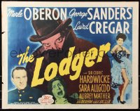 7w198 LODGER 1/2sh R1949 Laird Cregar as Jack the Ripper, George Sanders, Merle Oberon!