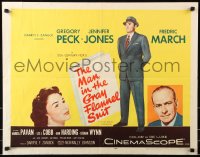 7w209 MAN IN THE GRAY FLANNEL SUIT 1/2sh 1956 Gregory Peck, Jennifer Jones, Fredric March