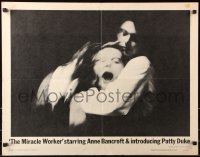 7w216 MIRACLE WORKER 1/2sh 1962 Anne Bancroft as Annie Sullivan & Patty Duke as Helen Keller!