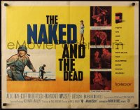 7w226 NAKED & THE DEAD 1/2sh 1958 from Norman Mailer's novel, Aldo Ray in World War II!