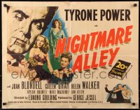 7w238 NIGHTMARE ALLEY 1/2sh 1947 Tyrone Power is a carnival barker whose life goes very wrong!