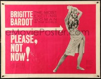 7w244 ONLY FOR LOVE 1/2sh 1963 Roger Vadim's La Bride sur le cou, sexy full-length Brigitte Bardot!