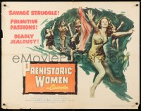 7w256 PREHISTORIC WOMEN 1/2sh 1950 great artwork of hot cave babes dancing, ultra-rare!