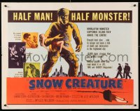 7w280 SNOW CREATURE 1/2sh 1954 abominable Yeti terrorizes city, abducts women & annihilates men!